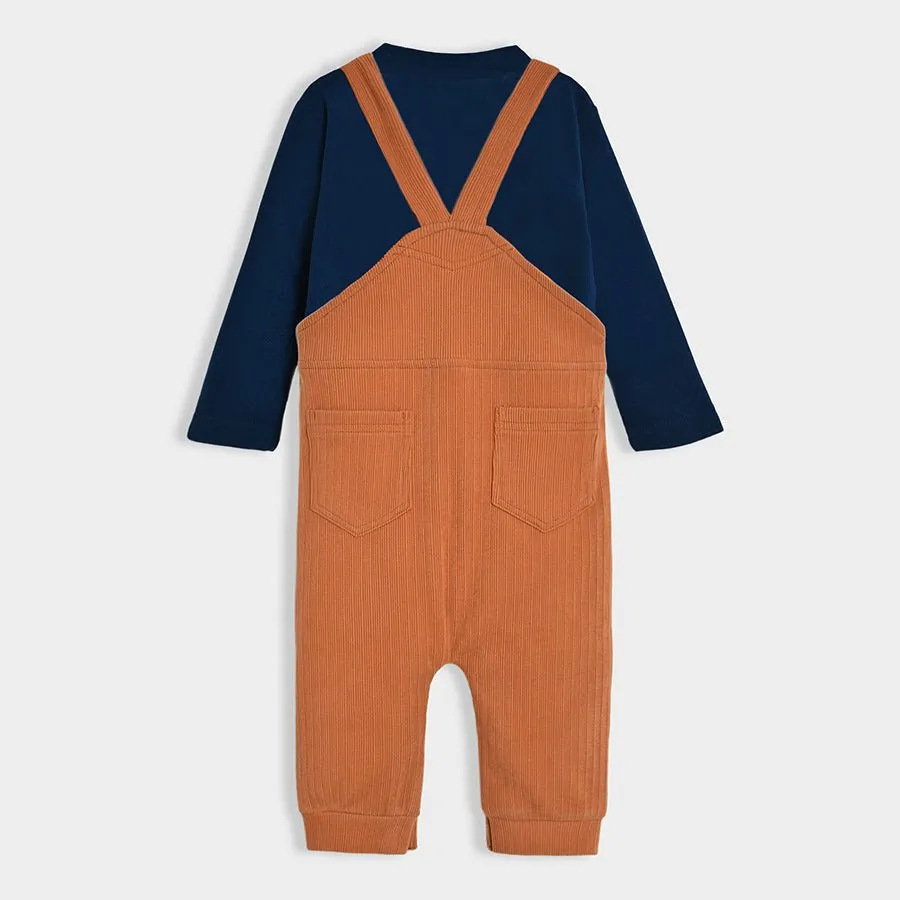 Adventure Brown Dungaree Set