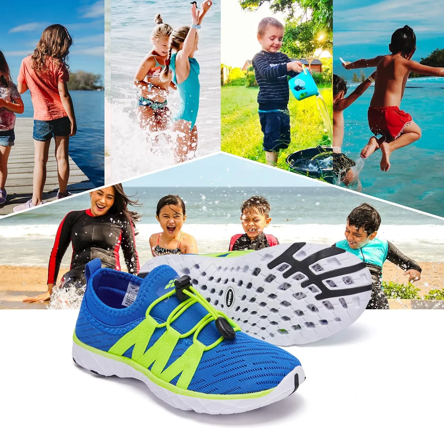 ALEADER Kid's Slip-on Quick Dry Water Shoes (Toddler/Little Kid/Big Kid)