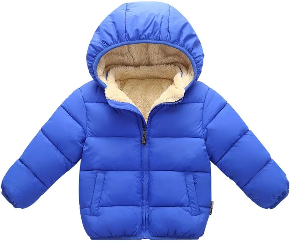 Baby Boys Girls Toddlers Winter Coats Puffer Jacket Hooded Down Snow Jacket Coat Outerwear
