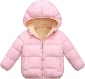 Baby Boys Girls Toddlers Winter Coats Puffer Jacket Hooded Down Snow Jacket Coat Outerwear