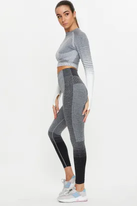 Black Seamless Ombre Activewear Leggings