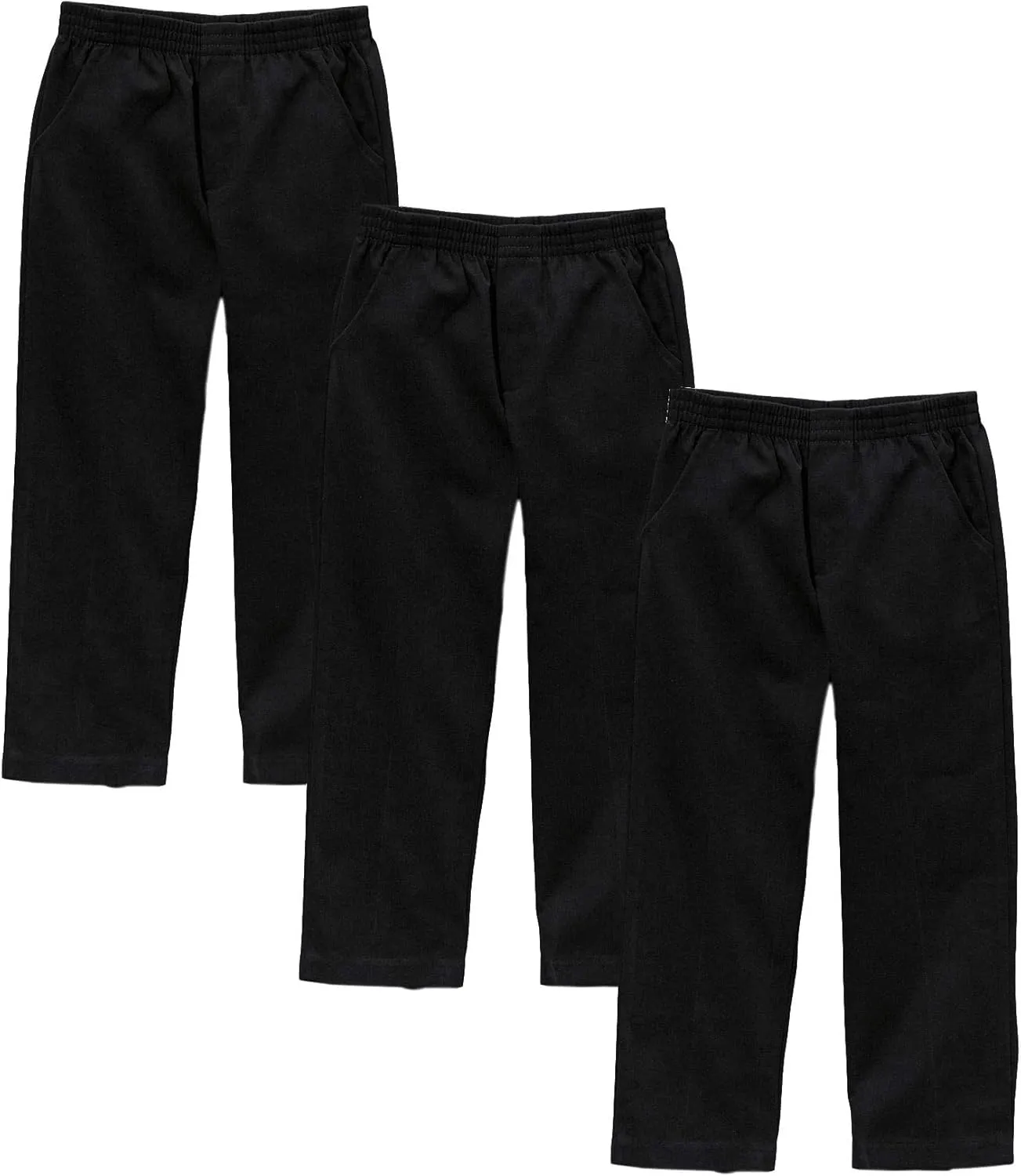 Boy's Uniform All Elastic Waist Pull-on Twill Pants BU03 CG04 JG05