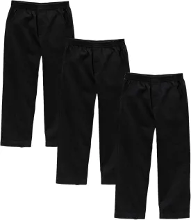 Boy's Uniform All Elastic Waist Pull-on Twill Pants BU03 CG04 JG05