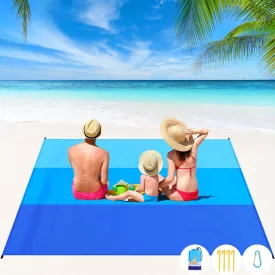 BYDOLL Beach Blanket Waterproof Sandproof 78''81'' 1-7 Adults Oversized Lightweight Large Picnic Mat Waterproof Sandproof Blanket for Beach