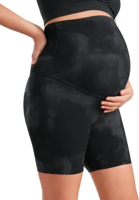 CRZ YOGA Womens Butterluxe Maternity Biker Shorts Over The Belly 6" - Pregnancy Yoga Workout Activewear