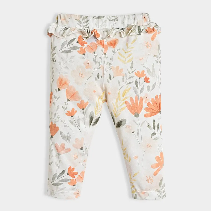 Fruits Frill Printed Legging Set Pack of 2