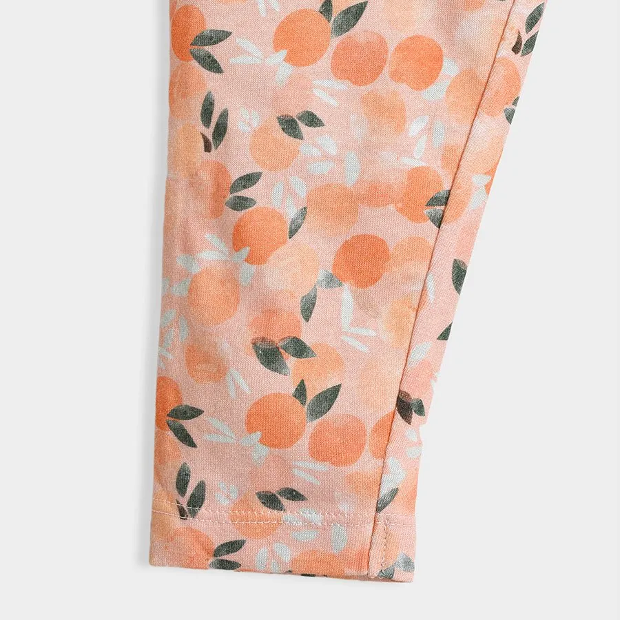 Fruits Frill Printed Legging Set Pack of 2