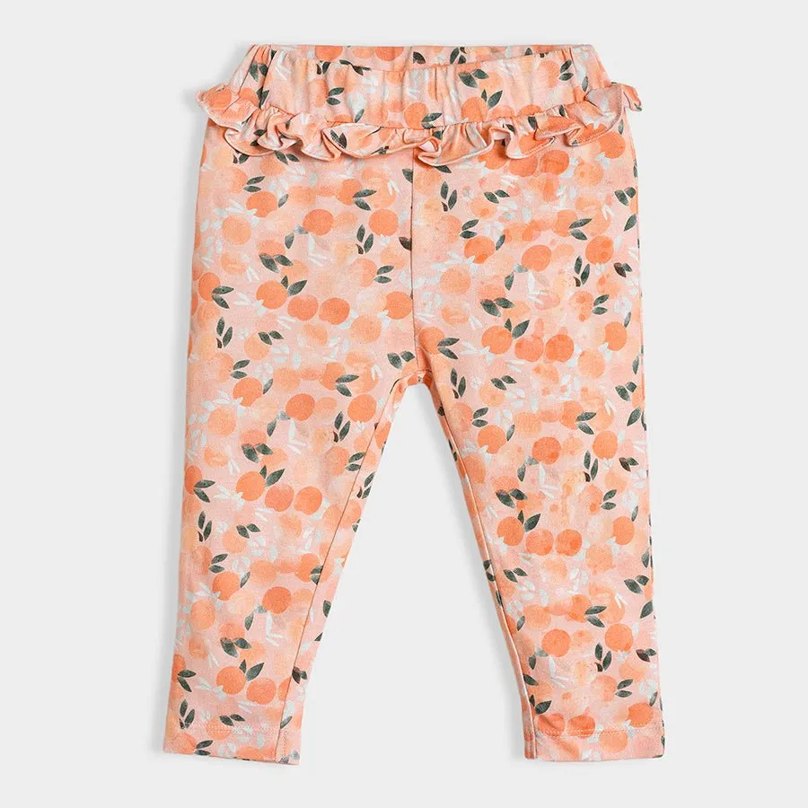 Fruits Frill Printed Legging Set Pack of 2