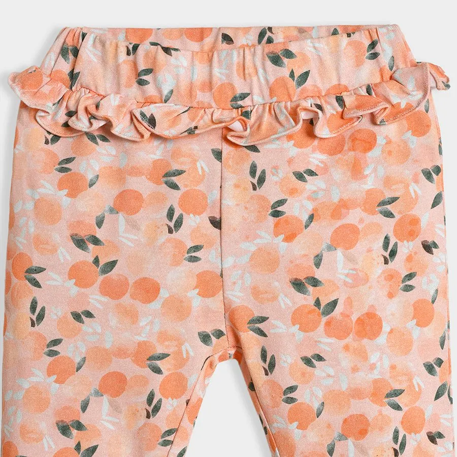 Fruits Frill Printed Legging Set Pack of 2