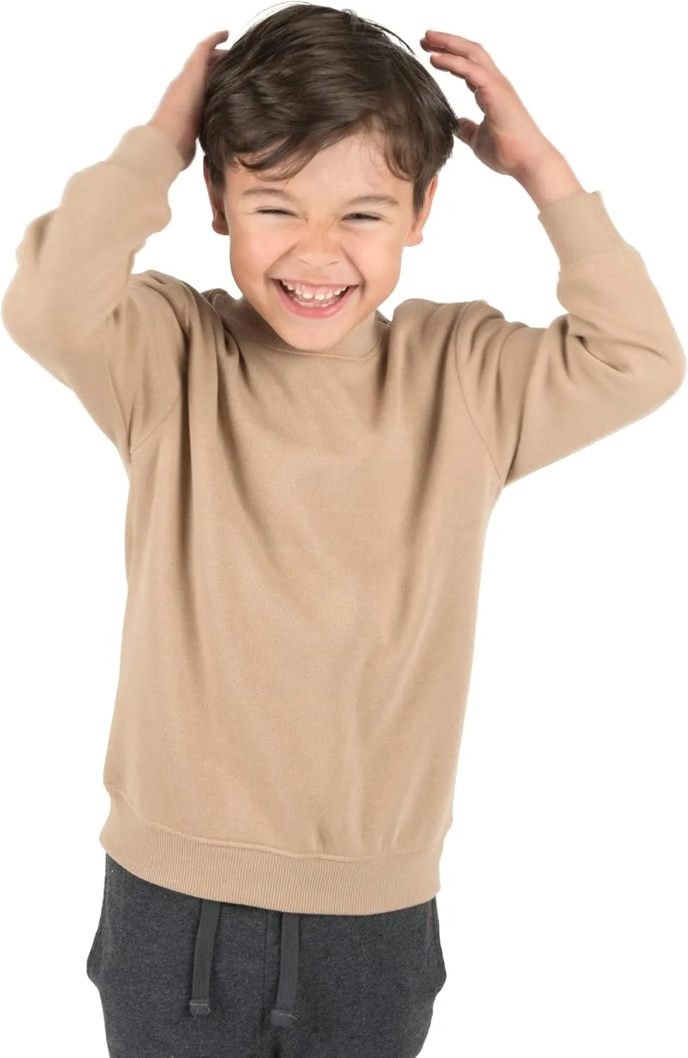 Leveret Long Sleeve Sweatshirt Boys Girls Kids & Toddler Soft & Durable Boys & Girls Clothes (Size 2-14 Years)