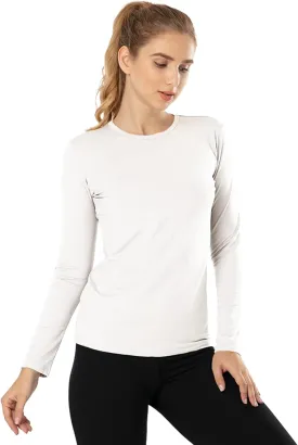 MANCYFIT Womens Thermal Tops Fleece Lined Shirt Long Sleeve Base Layer