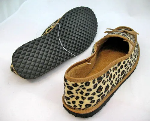 NEW Womens Shoes AFRICAN Safari ANIMAL PRINTS Leopard Cougar Pattern FLAT SHOE size 6 W 6W