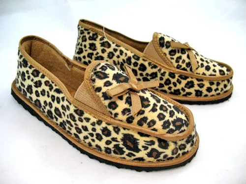 NEW Womens Shoes AFRICAN Safari ANIMAL PRINTS Leopard Cougar Pattern FLAT SHOE size 6 W 6W