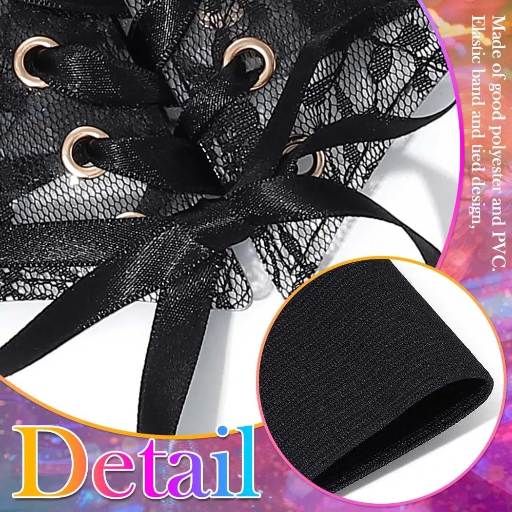 Nicute Wide Corset Dress Belt Women Elastic Lace Waist Belt Tied Waspie Waist Cinch for Women