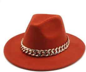 Niiyyjj Fedora Hats for Women Men Wide Brim Thick Band Felted Hat Jazz Cap Panama Hat Femme