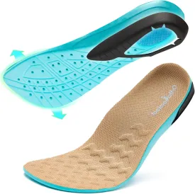 OrthoComfoot Wide Plantar Fasciitis Inserts for Men, Breathable Comfort Arch Support Insoles for Diabetes & Flat Feet, 240LBS  Heavy-Duty Adjustable TPU, Work Boot Orthotic Insoles, Size 14 Men