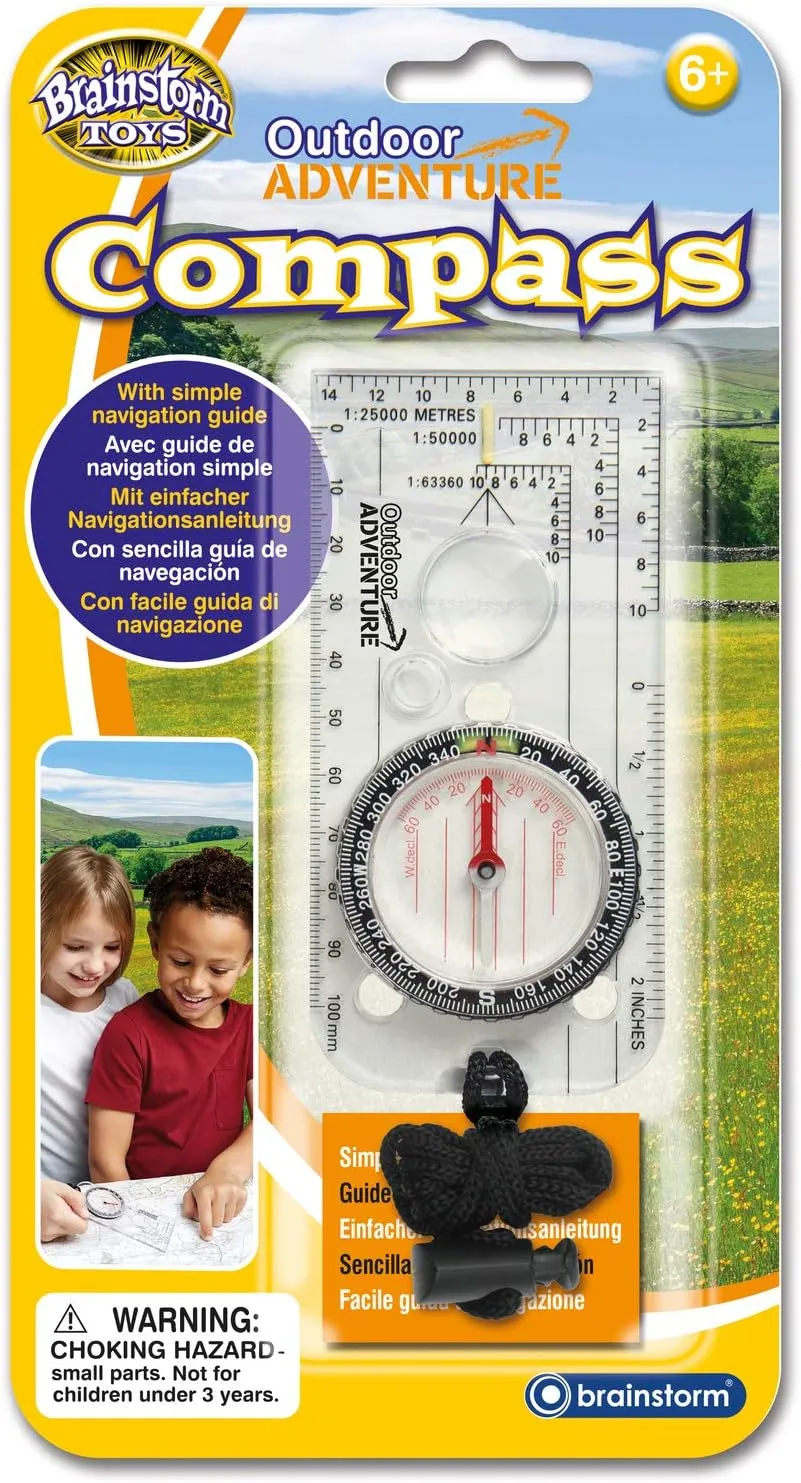 Outdoor Adventure Compass Designed for Children Ages 3  Years, Multicolor