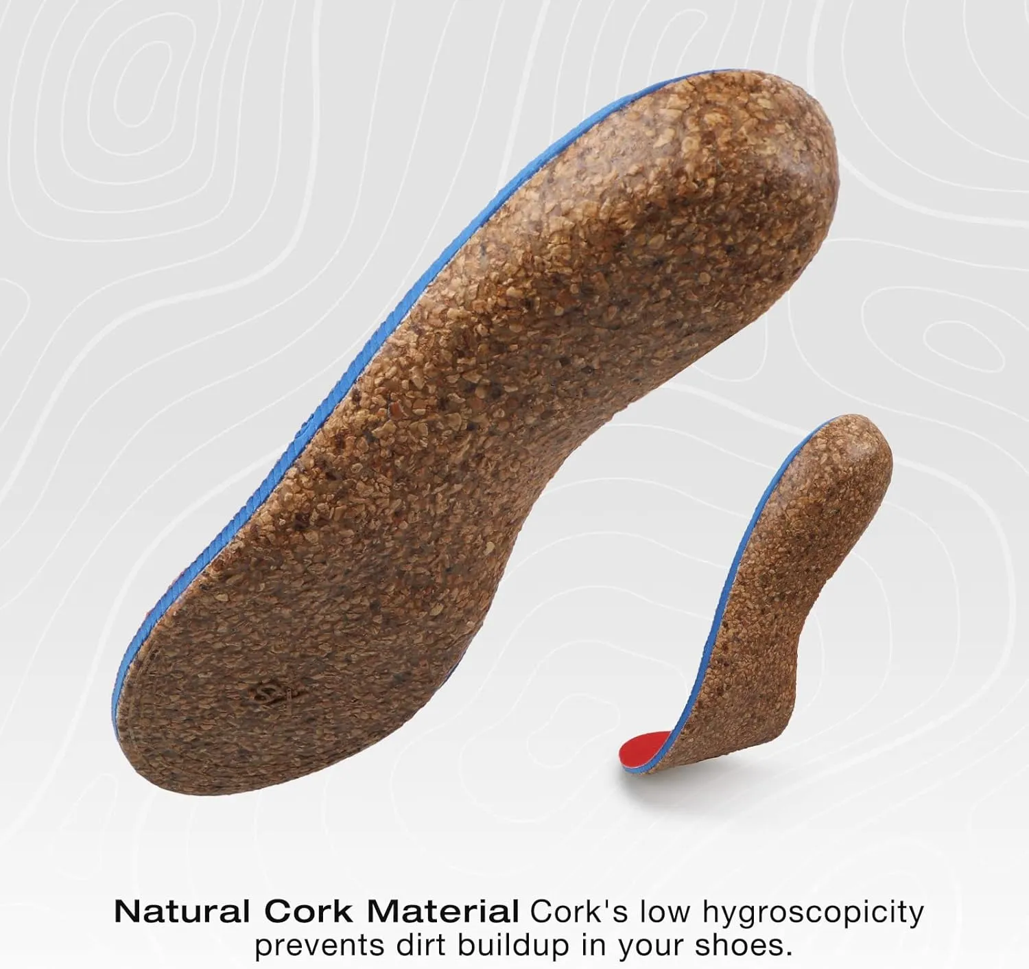 Plantar Fasciitis Relief Feet Cork Insoles Arch Supports Orthotics Inserts for Flat Feet, High Arch, Foot Pain Shoe Heel Inserts in Work Boots(for Women 10-11.5/Men 9-10.5)